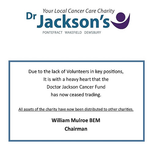 Dr Jackson's Cancer Fund